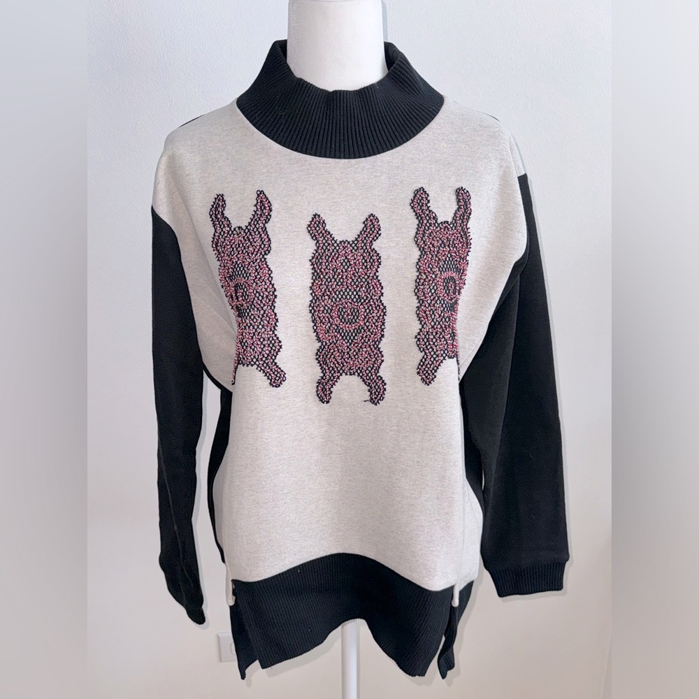 Vivienne Tam Embellished Turtleneck Sweater Size M/L